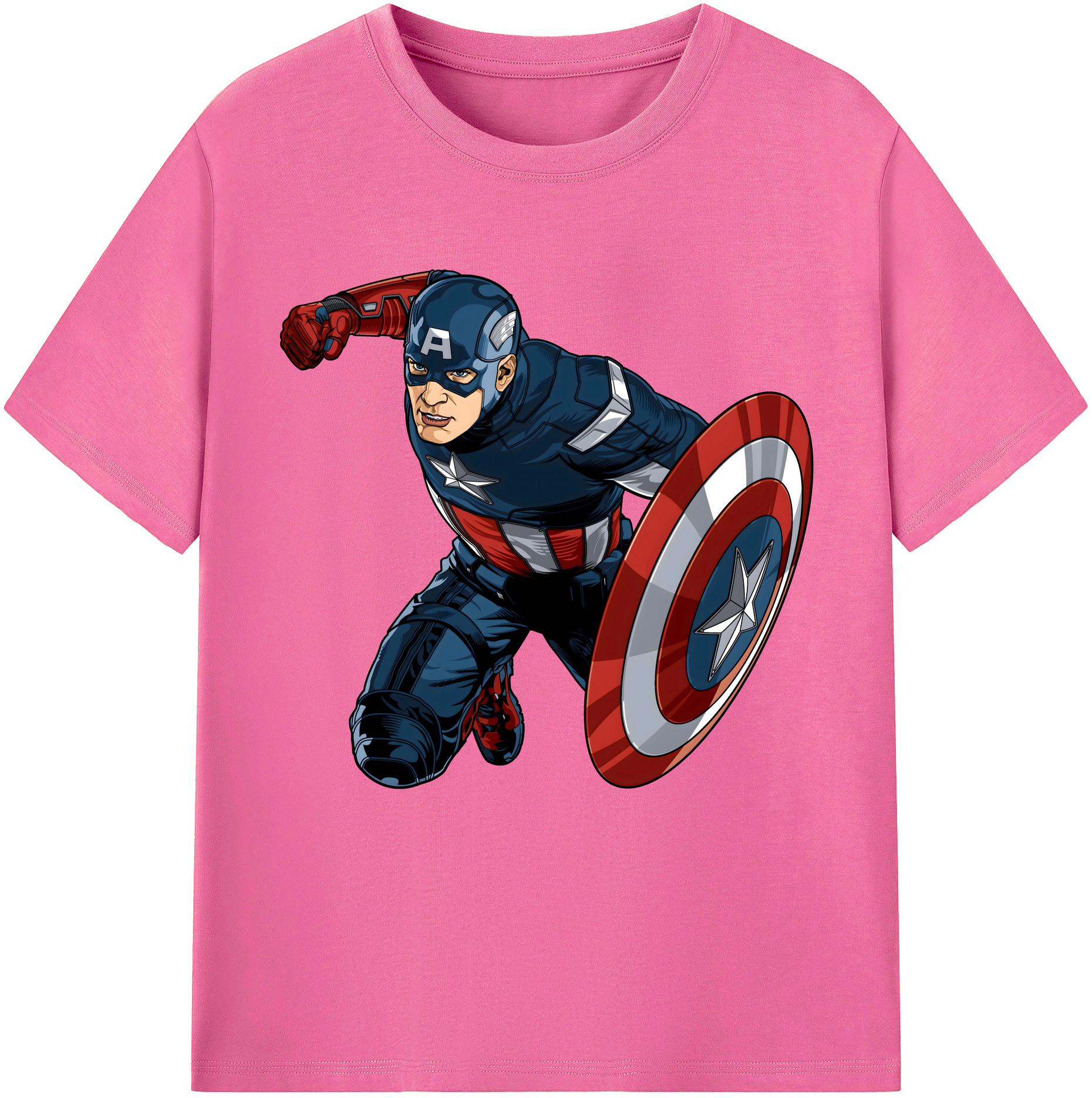 （画像用） アベンジャーズ The Avengers レディースカジュアルプリントTシャツ（綿100％）